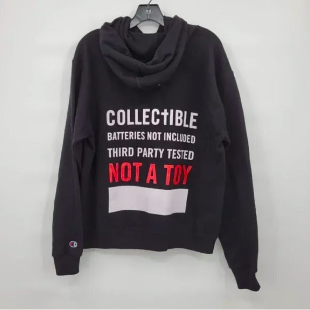 RARE RtA x Champion Women Black Collectible Graphic Streetwear Hoodie Medium
